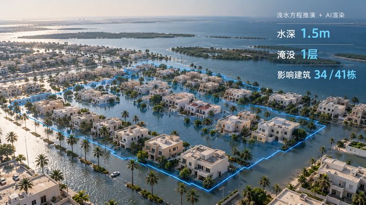 输出量化结果 · 全局受淹范围